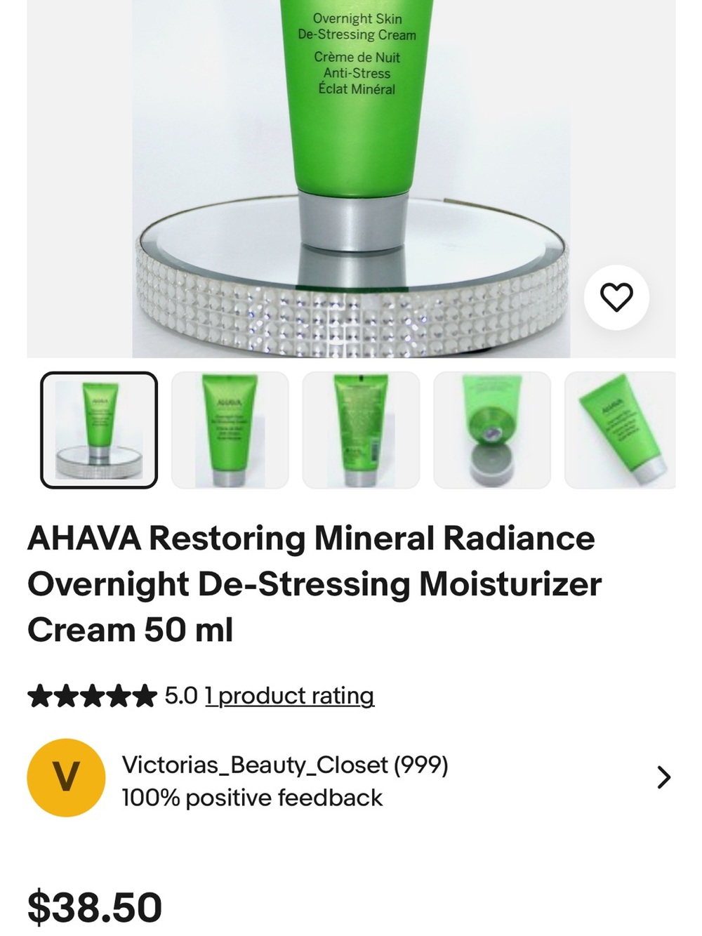 AHAVA Green Restoring Mineral Radiance Overnight De-Stressing Moisturizer